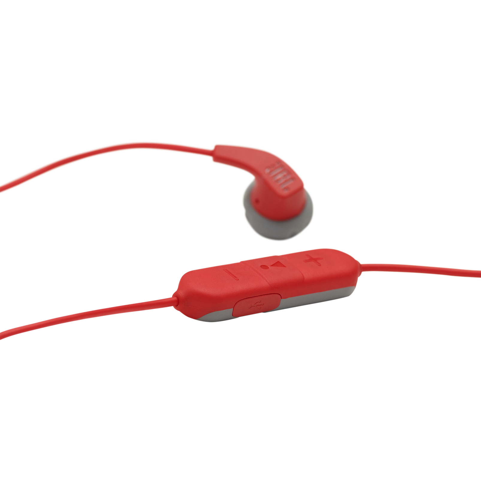 JBL Endurance RUNBT - Red - Sweatproof Wireless In-Ear Sport Headphones - Detailshot 5